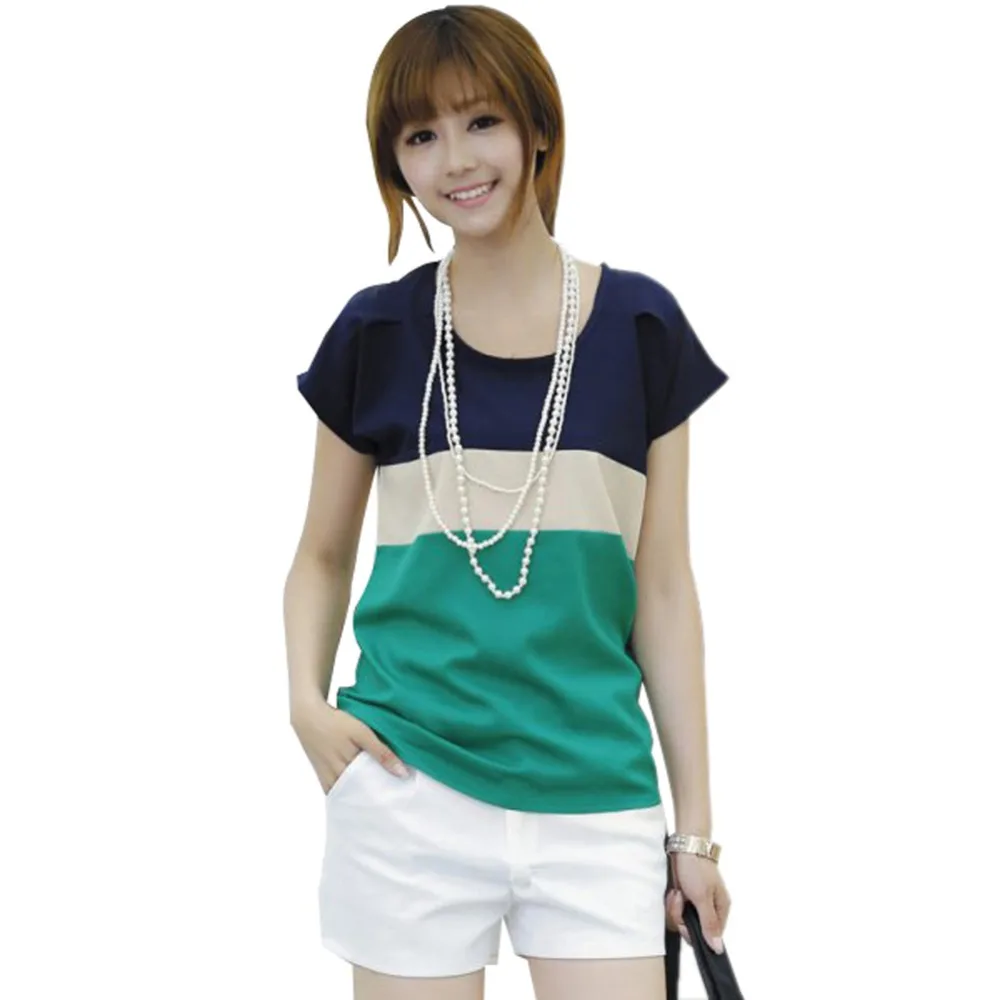 Модная популярная летняя Новинка 2019 Корейская стильная женская футболка с