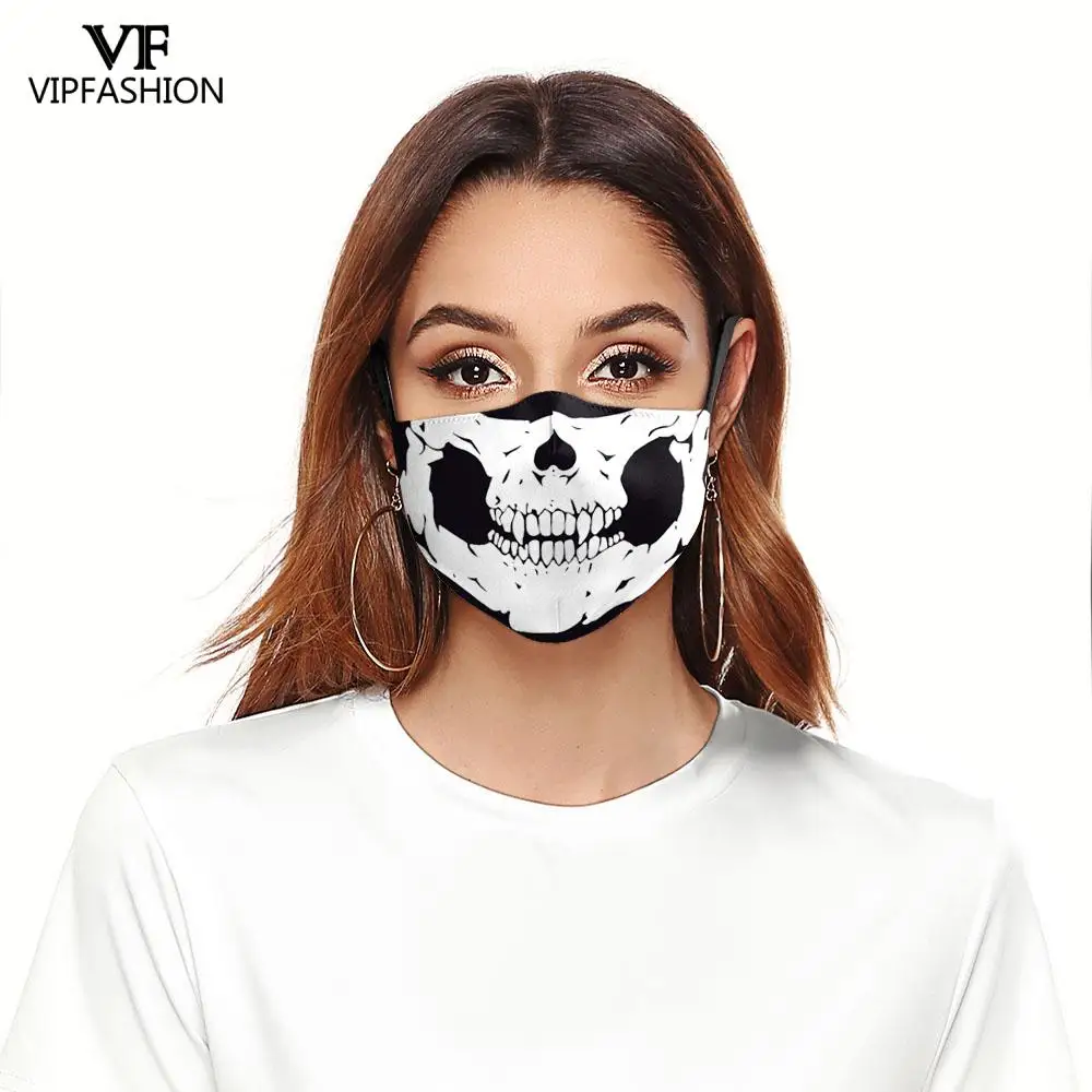 Маска для взрослых с 3D принтом призрака розы моющиеся маски многоразовая маска