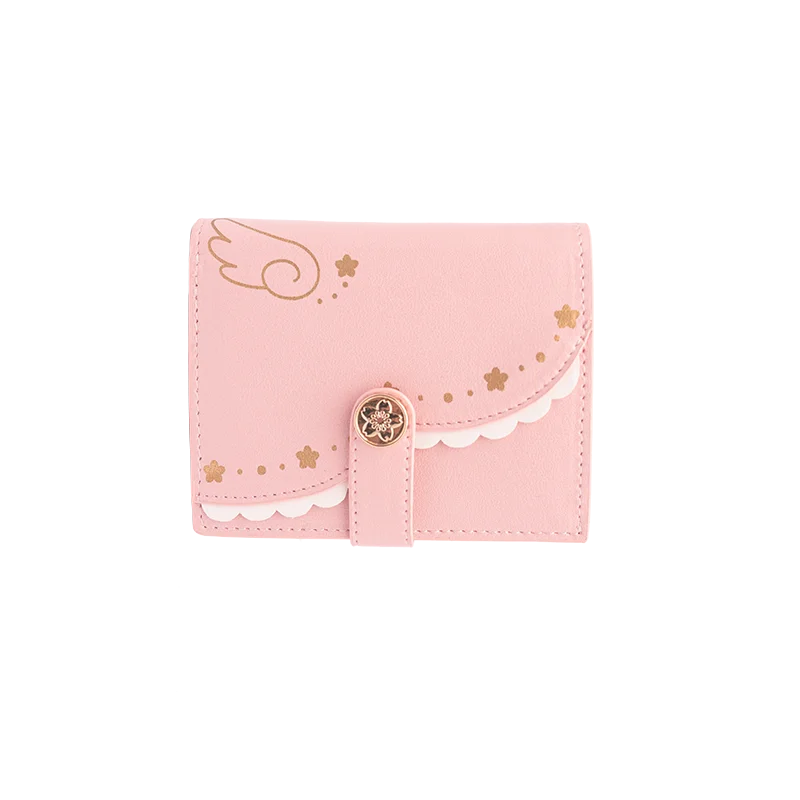 Женский Длинный кошелек из искусственной кожи Sakura Kinomoto розовый длинный клатч с