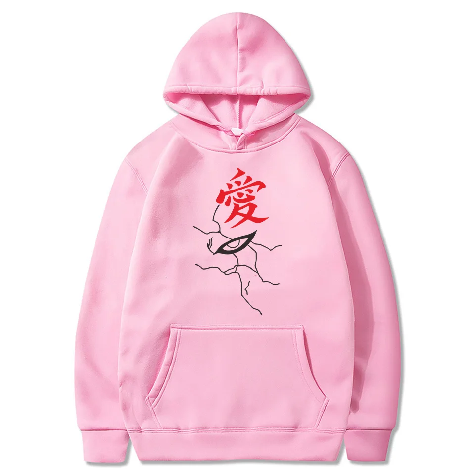 

2020 Hot Fashion Anime Hoodie Gaara Love Printing Harajuku Sweatshirt High Quality Pullover Hoodies