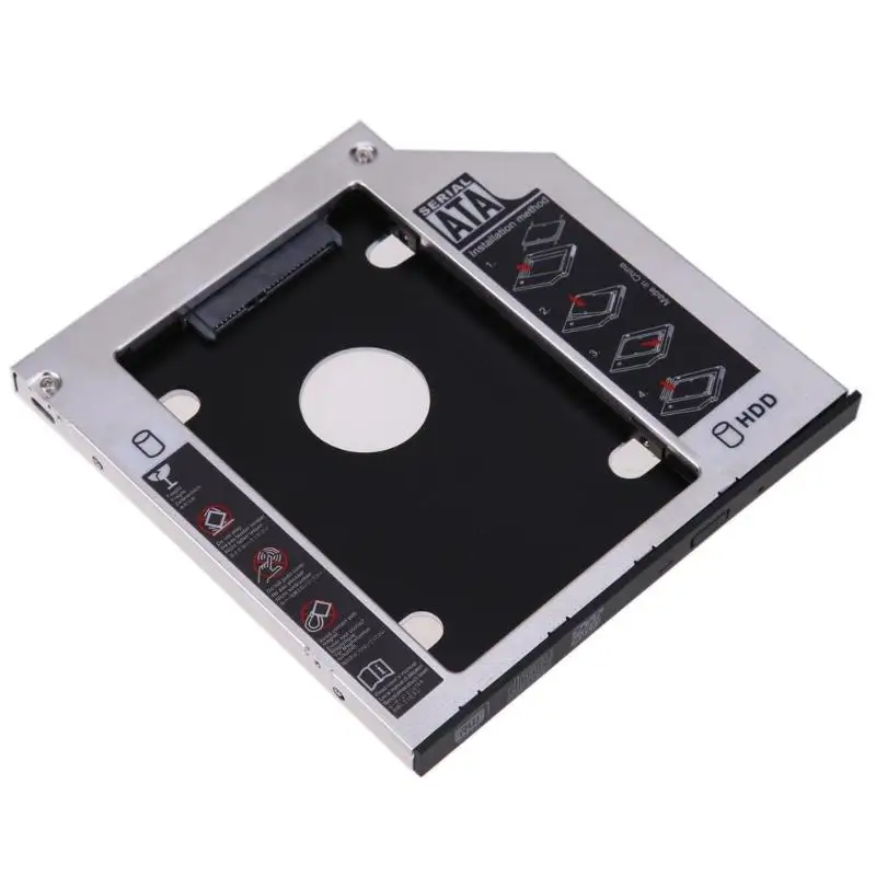 2,5 ''9,5 мм Универсальный SATA 2nd HDD SSD карман для жесткого диска для CD/DVD-ROM Оптический отсек жесткий диск с отверткой
