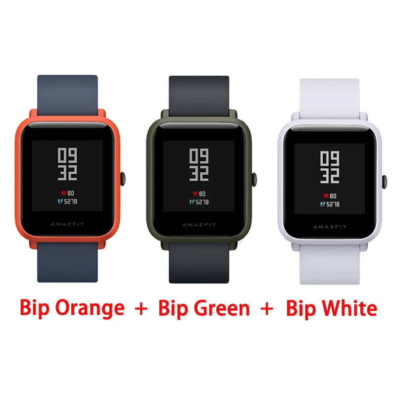 O add G add W Смарт-часы Amazfit bip с английским/испанским/русским мультиязычным спортом, глобальная версия фитнес-часов - Цвет: O add G add W