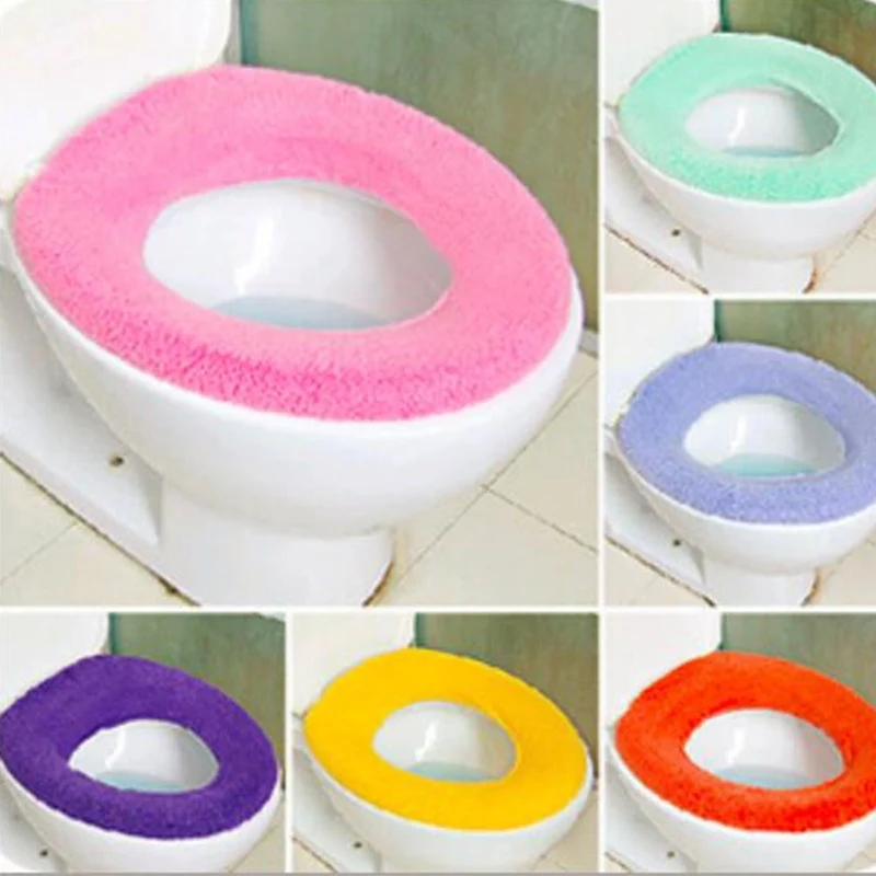

1Pcs O-shape Toilet Seat Case Warmer Toilet Accessories Pedestal Pan Cushion Pads Washable Toilet Seat Covers Toilet Covers