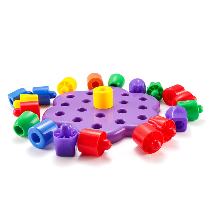 Грибная головоломка для ногтей Монтессори дидастические умные игры DIY блоки