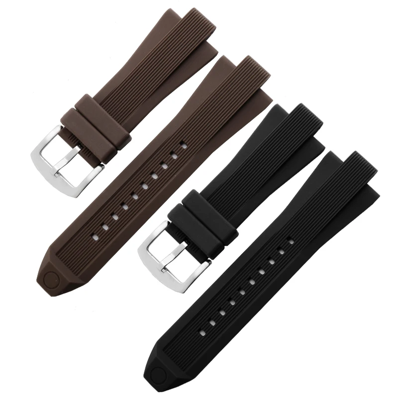 Водонепроницаемый силиконовый ремешок для наручных часов с пряжкой язычком