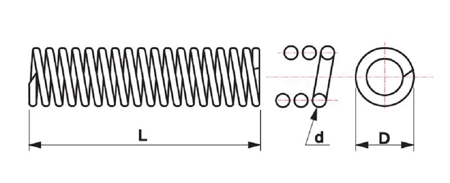 1PCS Spring Steel Pressure Y-type Compression Wire Dia 1mm Outer 6-15mm Length 305mm | Обустройство дома