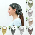 Женская треугольная бандана, повязка для волос с принтом, тюрбан для девочек, шарф для волос, повязка на голову, Женские аксессуары для волос, украшение для волос, 2021