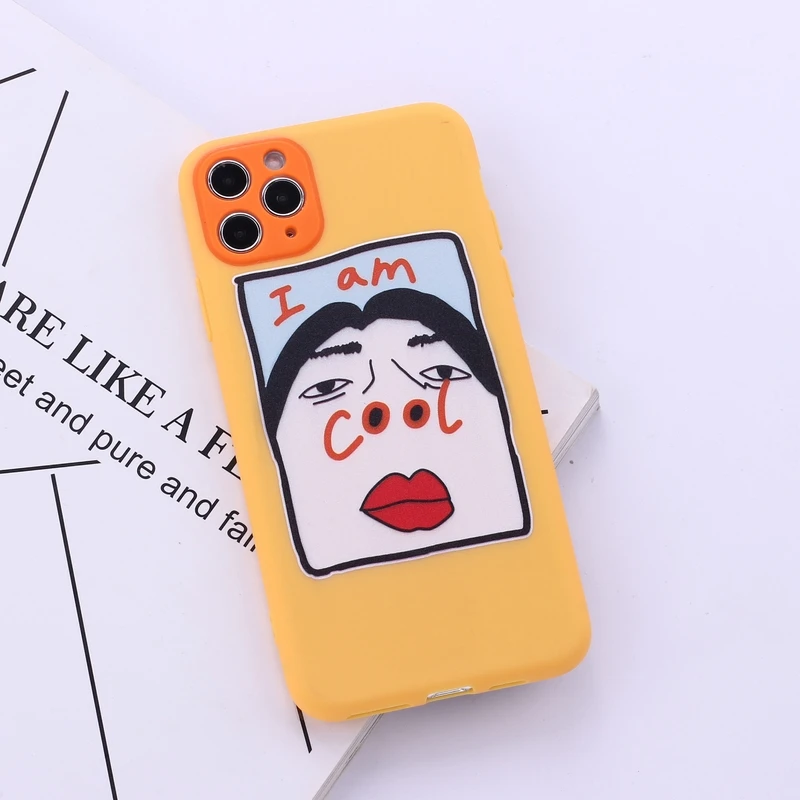 Чехол Funny I am cool memes для защиты камеры матовый мягкий чехол конфет iPhone 11 Pro XS Max XR X 8 7