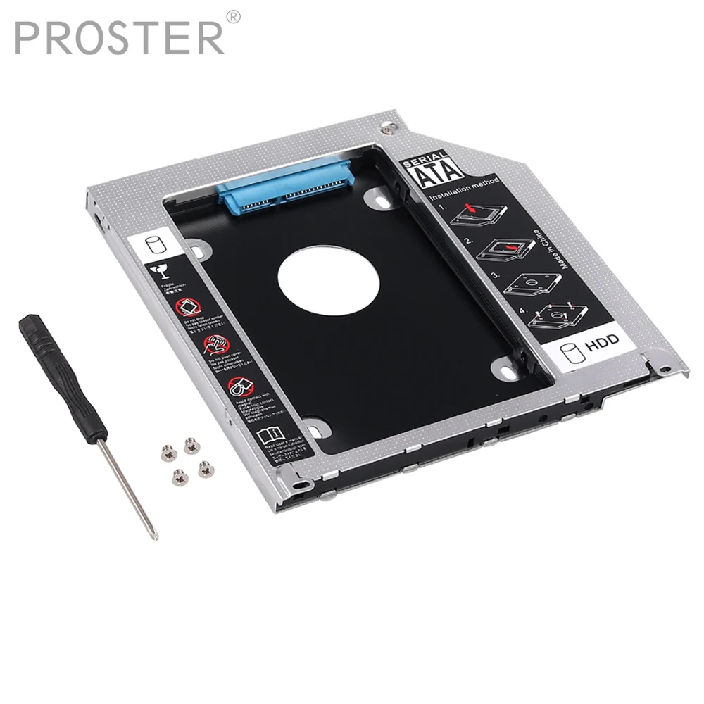 Жесткий диск prosor 2 5 дюйма для второго жесткого диска SSD SATA адаптер Caddy 9 мм Macbook Pro 13