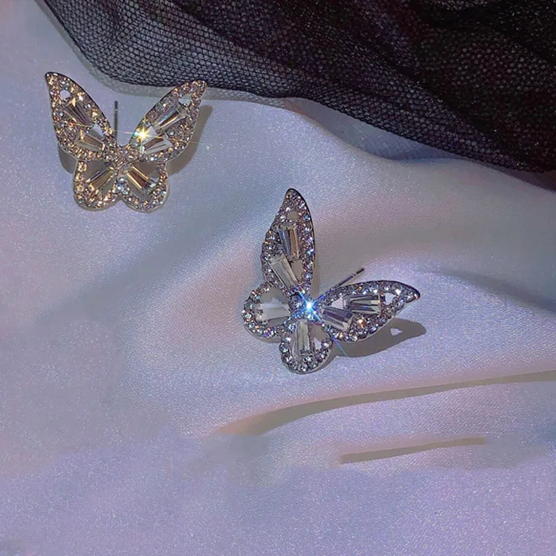 Серьги-подвески женские Crazy Feng с кристаллами и фианитами длинные ювелирные