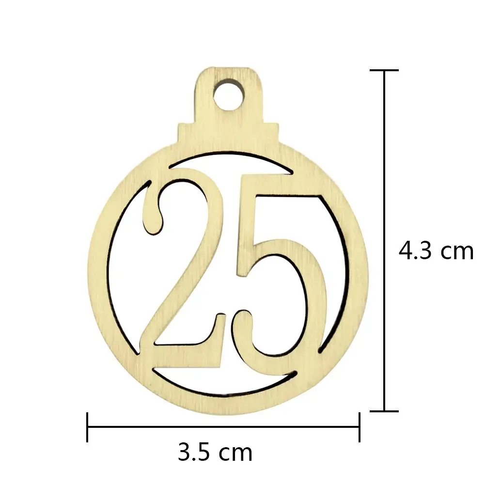 

Wooden Number 1-25 Christmas Advent Calendar DIY Xmas Decoration For Home Xmas Party Decor Countdown Tag Drop Shipping Wholesale