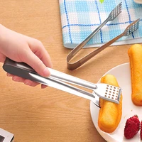 stainless steel hollow out food tongs buffet cooking tool anti heat bread clip pastry clamp barbecue kitchen utensils
