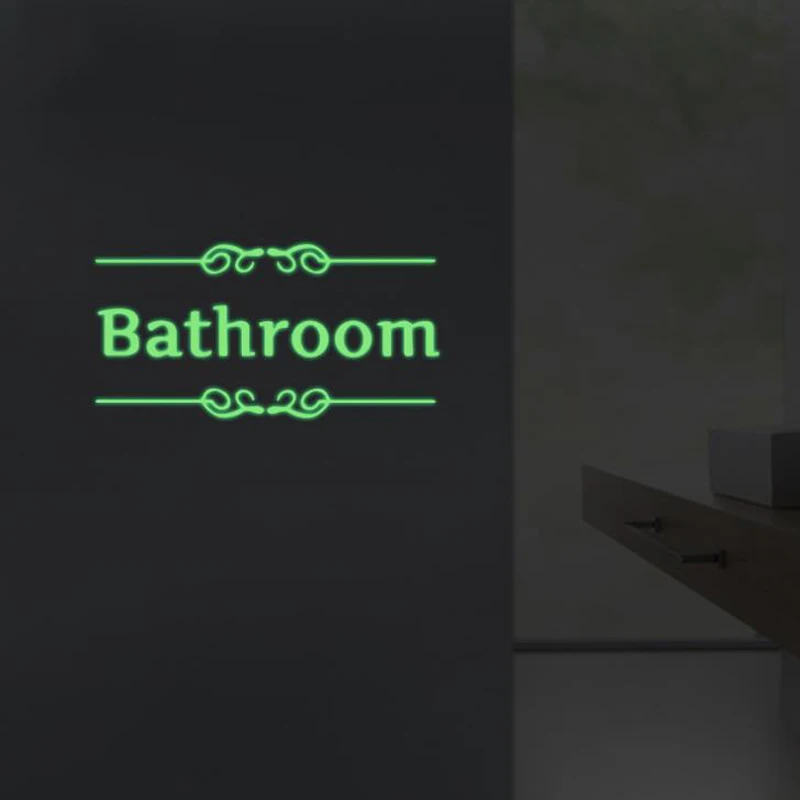 1 комплект Горячая Распродажа световой Ванная комната Туалет Вход светятся в