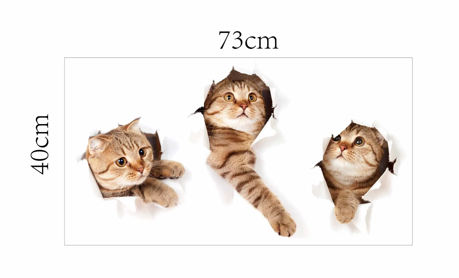 

Night Moon Cats 3D Wall Stickers Fashion Sky Home Decor for Kids Room Creative Hole View Wall Decals Bedroom Decoration