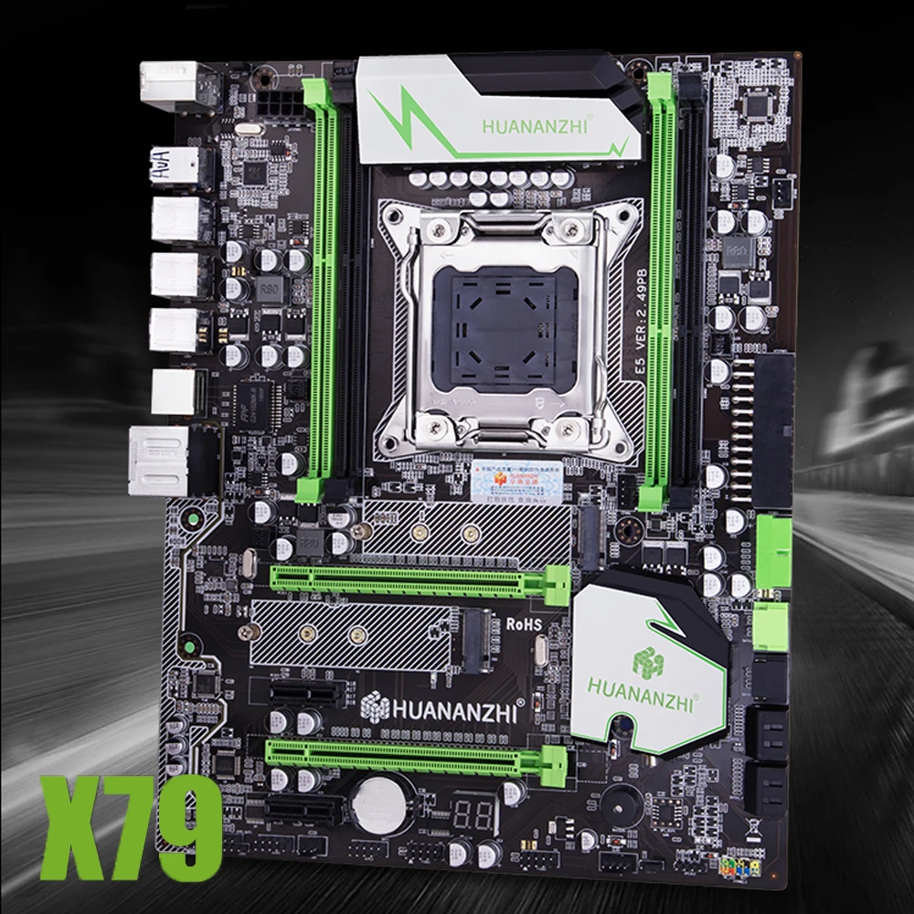 Материнская плата huananzhi X79 материнская LGA2011ATX USB 3 0 SATA3 PCI E NVME M.2 SSD поддерживает