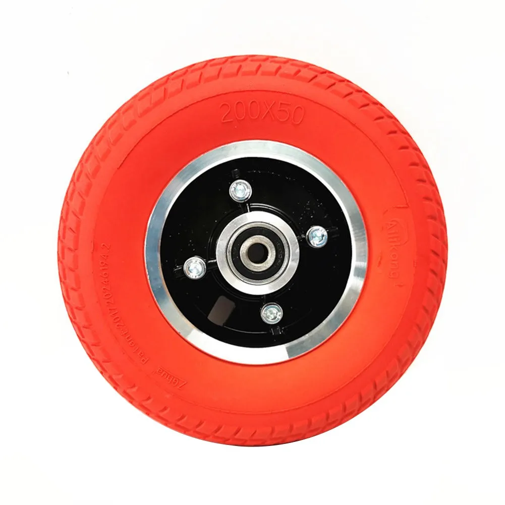 

200X50 Solid Tire With Wheel Hub For 8 In Electric Scooter Explosion Proof Shock Absorber Non-Pneumatic Rubber Tyre Scooter Part