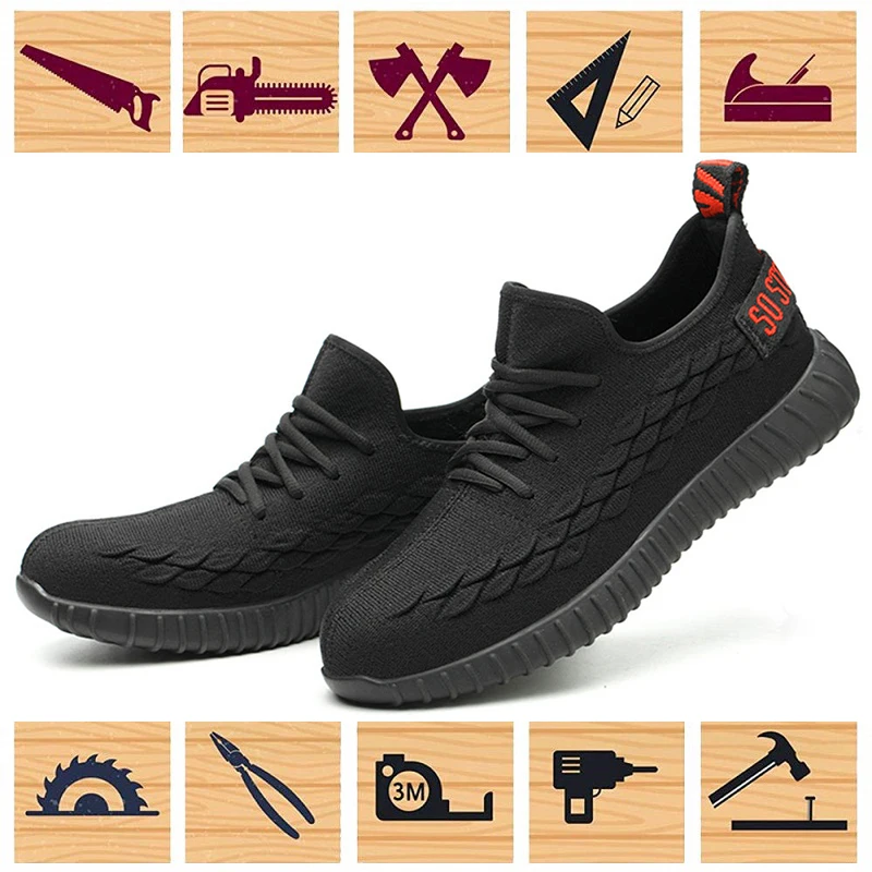 Мужские защитные рабочие ботинки MWSC S3 светильник дышащие со стальным носком