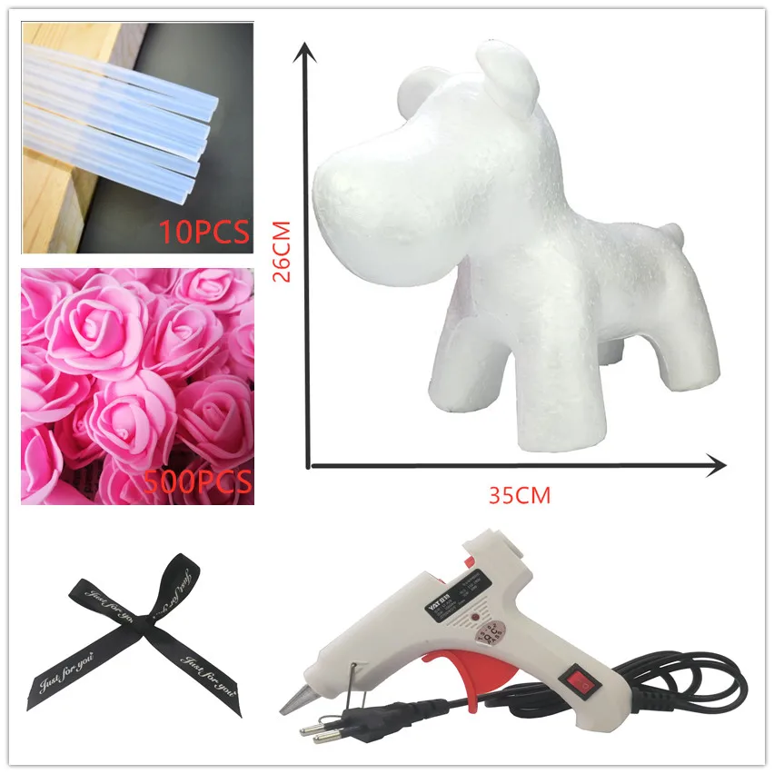 Искусственные цветы роза собака Подарок на годовщину День Святого Валентина