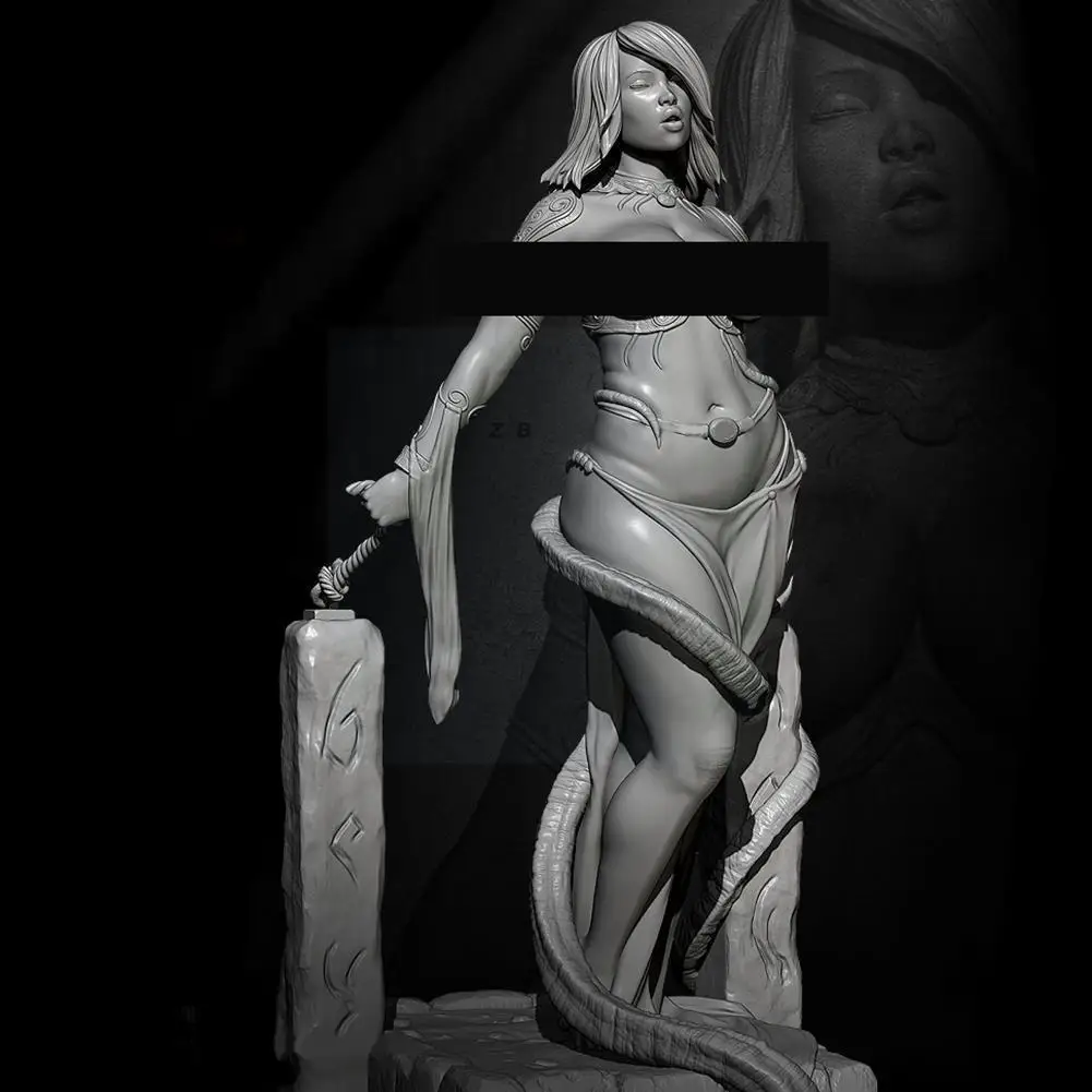 

H75mm 1/24 Zbboy, изготовленная из смолы, декоративная модель жертвования, Женский Рабочий стол-2675 женщина, белая модель солдатика R7z1