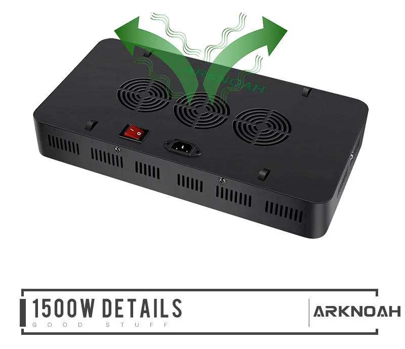 ARKNOAH 1500 Вт, светильник для выращивания, полный спектр, двойной чип, 10 Вт, светодиодный светильник для комнатных тентов, теплиц, гидропоники, лампа для роста растений