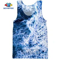 sonspee sea beach waves coastal reef 3d print summer mens tank tops casual fitness bodybuilding gym muscle sleeveless cool vest