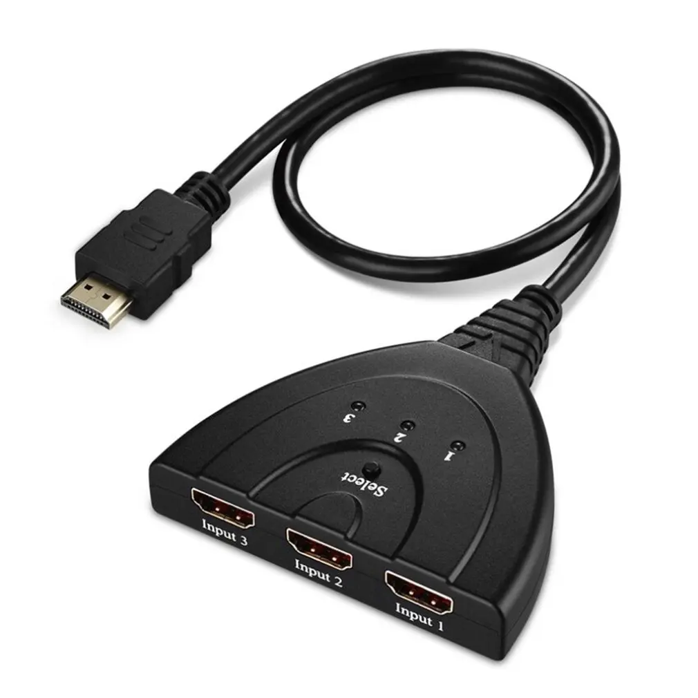 3 порта HDMI коммутатор адаптер AV переключатель конвертер сплиттер концентратор HDTV