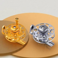 ice fishing reel right left hand fishing reel smooth strength cnc machined aluminum ice fishing reel silver gold