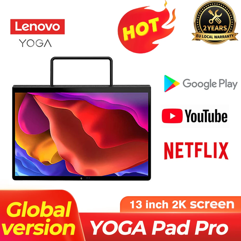 

Lenovo Yoga Pad Pro планшет, экран 13 дюймов, 8 ГБ ОЗУ 870 Гб ПЗУ, Android 11