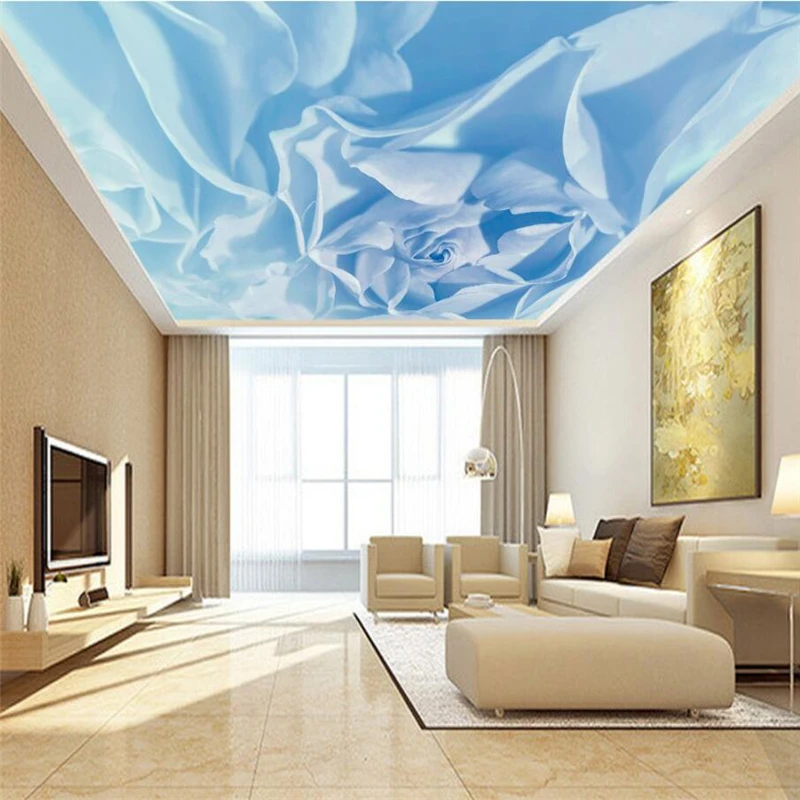 Настенные 3D-обои на заказ современные модные фотообои с рисунком голубой розы