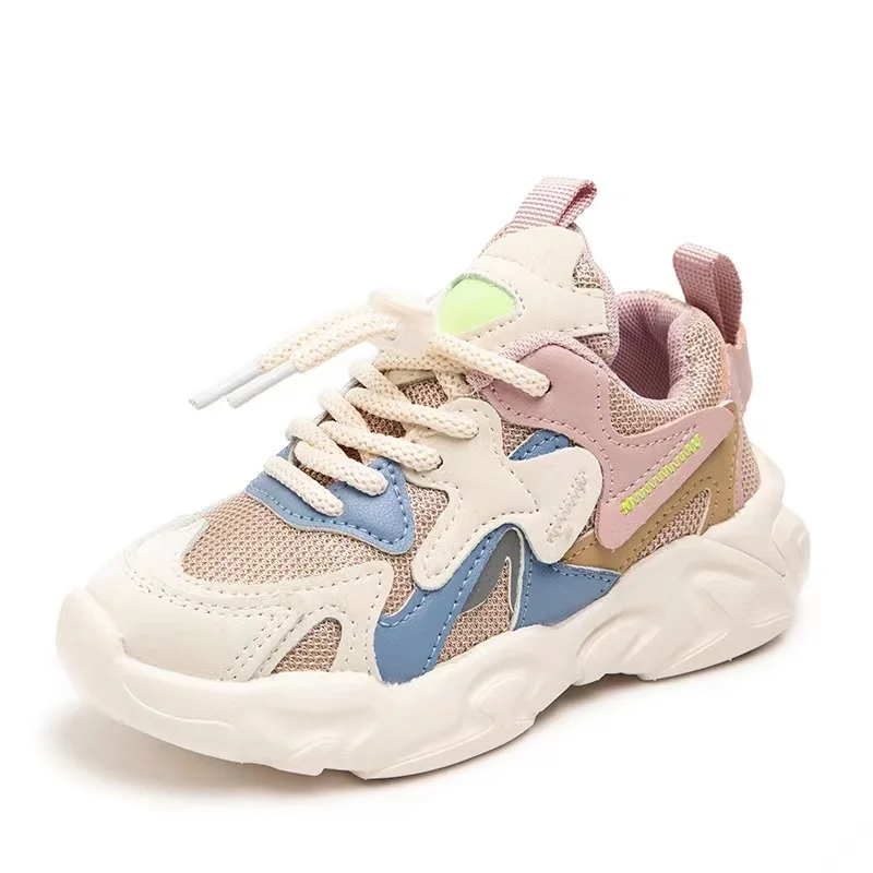 Kids Fashion Hit Color Children's Shoes Boys Korean Version Running Shoes Girls Soft-soled Lightweight Casual Shoes
