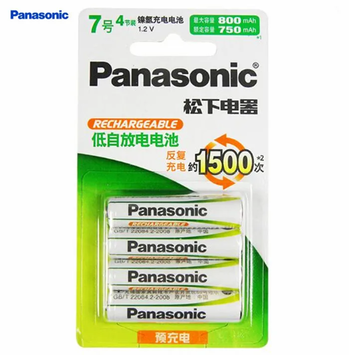 Высокопроизводительные батареи Panasonic AAA 1500 циклов переработки Ni-MH предварительно
