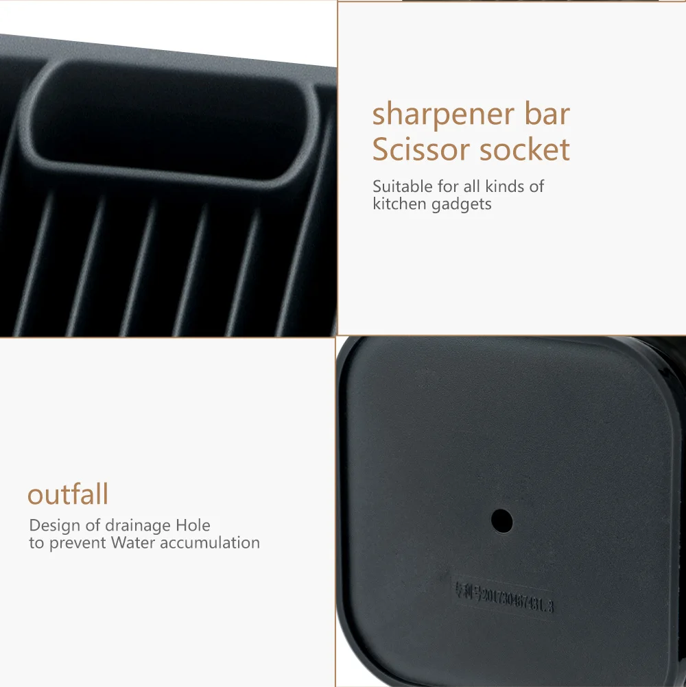 XYj Универсальный нож из нержавеющей стали квадратный Мягкий сенсорный держатель