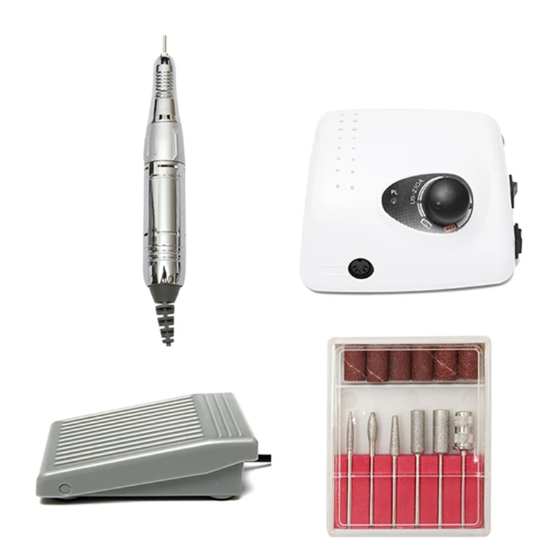 

Professional 30000RPM 15W Finger Toe Nail Care Electric Nails Drill Machine Manicure Pedicure Kit with Sanding Bands