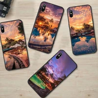 sunset view of bali phone case for iphone 11 12 mini pro xs max 8 7 6 6s plus x 5s se 2020 xr