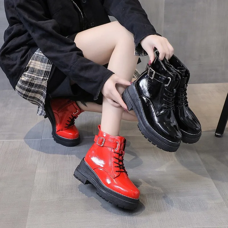 

Женские кожаные кроссовки на платформе, повседневные массивные кроссовки на высокой толстой подошве, Размеры 35-40, 2020