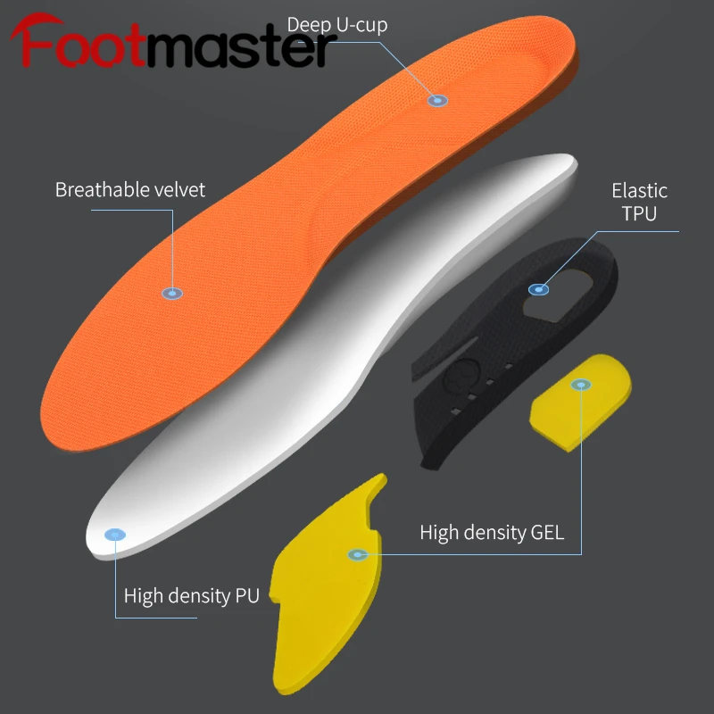 FootMaster Sport Insoles Deodorant Memory Foam Insoles For Shoes Sole Mesh Breathable Cushion Running Insoles For Feet Man Women