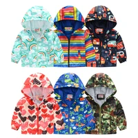 children jackets spring kids outerwear hooded coats dinosaur rainbow cartoon jackets for boys baby boys girls windbreaker 1 7t