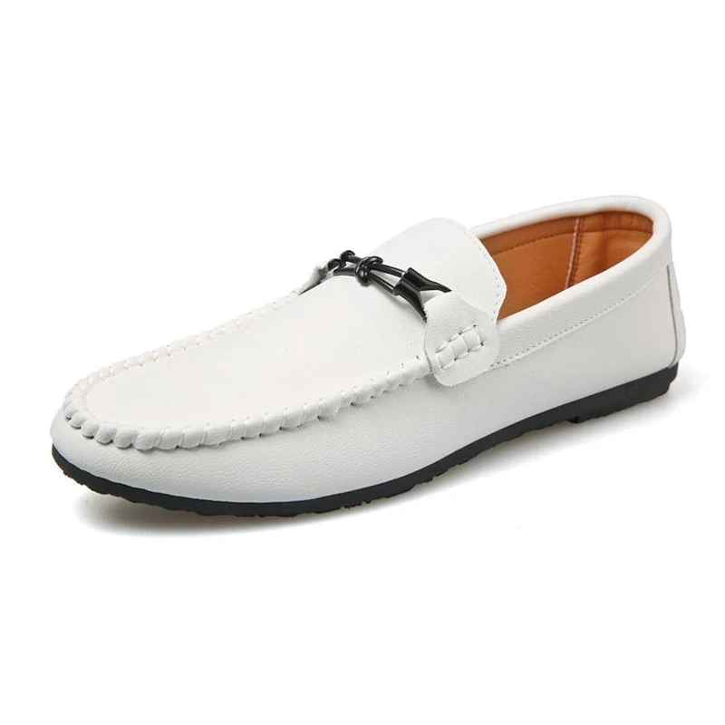 

Genuine Leather Men Casual Shoes Luxury Brand Mens Loafers Moccasins 2021 Breathable Slip On Black Driving Shoes