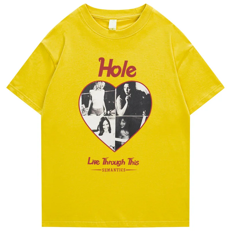 Мужская хлопковая футболка с коротким рукавом Повседневная принтом сердца и