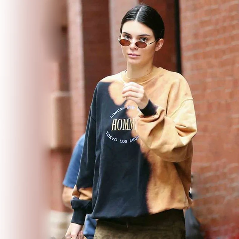 

2019 New Hot Autumn And Winter Fashion Street Loose Printing Long Sleeve Round Collar Sweater Upper Outer Garment Short Fleece