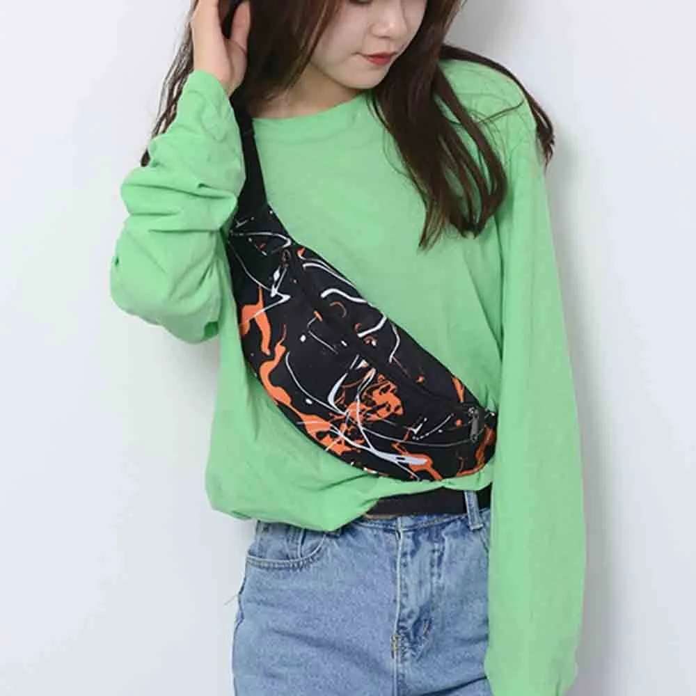 Сумка мессенджер на плечо модная сумка унисекс с декоративным рисунком талии для