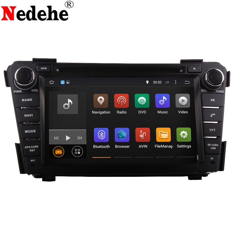 Nedehe Octa core 4G RAM Android 9 0 автомобильный dvd GPS навигатор для Hyundai I40 2011 2012 2013 2014