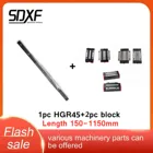 1 шт. линейный направляющий рельс HGR45 L = 150 1000 1050 1100 1500 мм + 2 шт. HGH45CA  HGW45CC HGH45HAHGW45HA