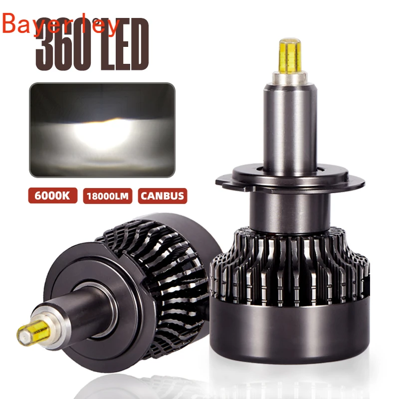 

2PCS Turbo Led H7 Canbus Car Headlight Bulbs H1 H8 H11 H16 9005 9006 9012 LED Lamp 12V 6000K 18000LM 360 Degree Mini Diodes