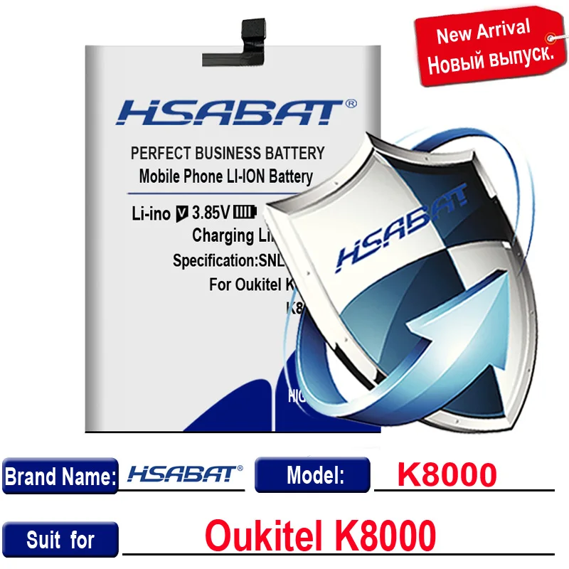 Аккумулятор HSABAT K8000 на 8600 мА · ч для батарей Oukitel K8000|Аккумуляторы мобильных