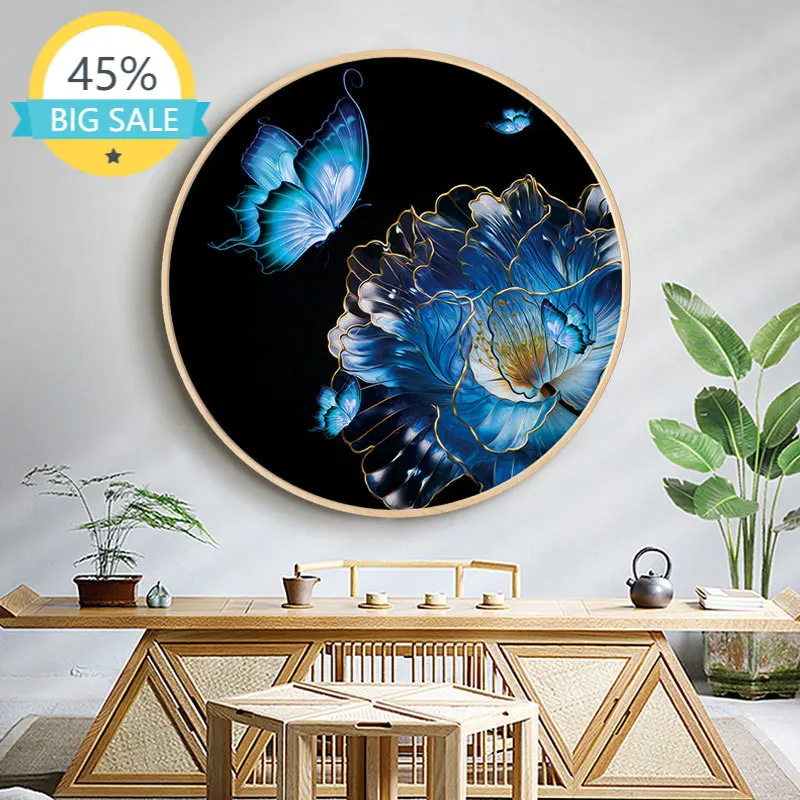 

Набор для вышивки крестом, для взрослых, начинающих и детей, голубая бабочка, 11 карат, с напечатанными узорами