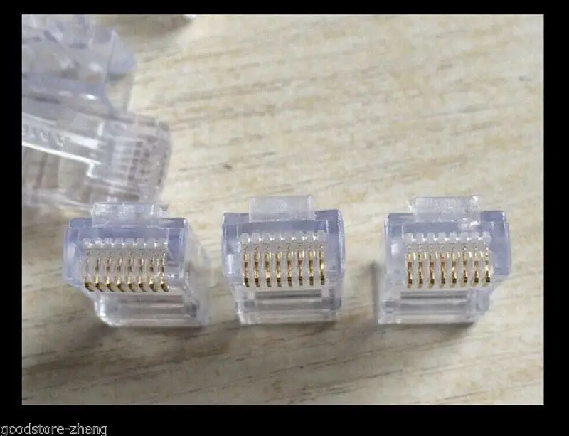 100 шт./лот AMP Высокое качество Кристалл CAT5e RJ45 разъем сетевой разъем