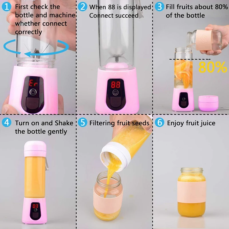 Портативный блендер персональный Блендер с одной чашкой и USB зарядкой