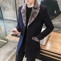 brand clothing mens woolen jacketsmale fashion slim fit leisure winter keep warm long woolen cloth coatsplus size s 5xl