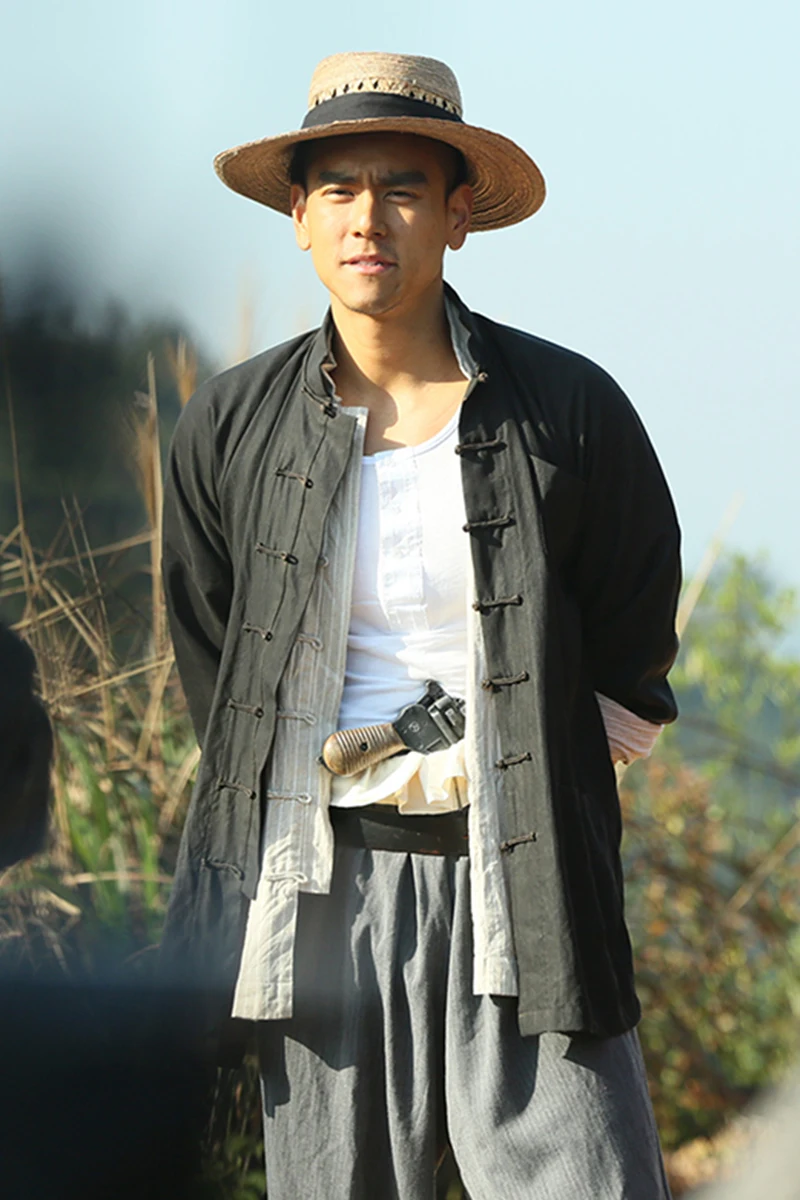 

chinese cosplay Modern Chinese Farmers' Clothing Guerrilla Eighth Route Army Mass Common people clothes Cotton linen costume